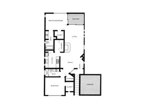 2 Beds • 2 Bath 108 floor plan